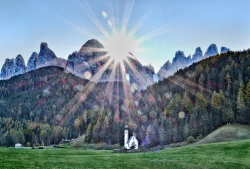 Sunrising Glory. Italy, Dolomites